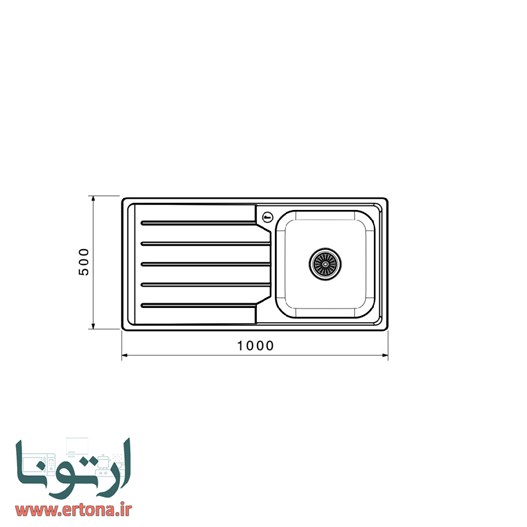 سینک توکار بیمکث مدل 936